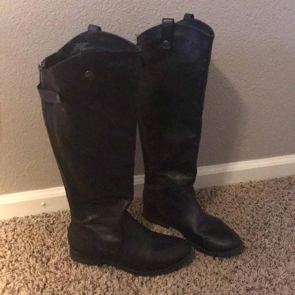 Maurices Black Tall Zippered Riding Boots